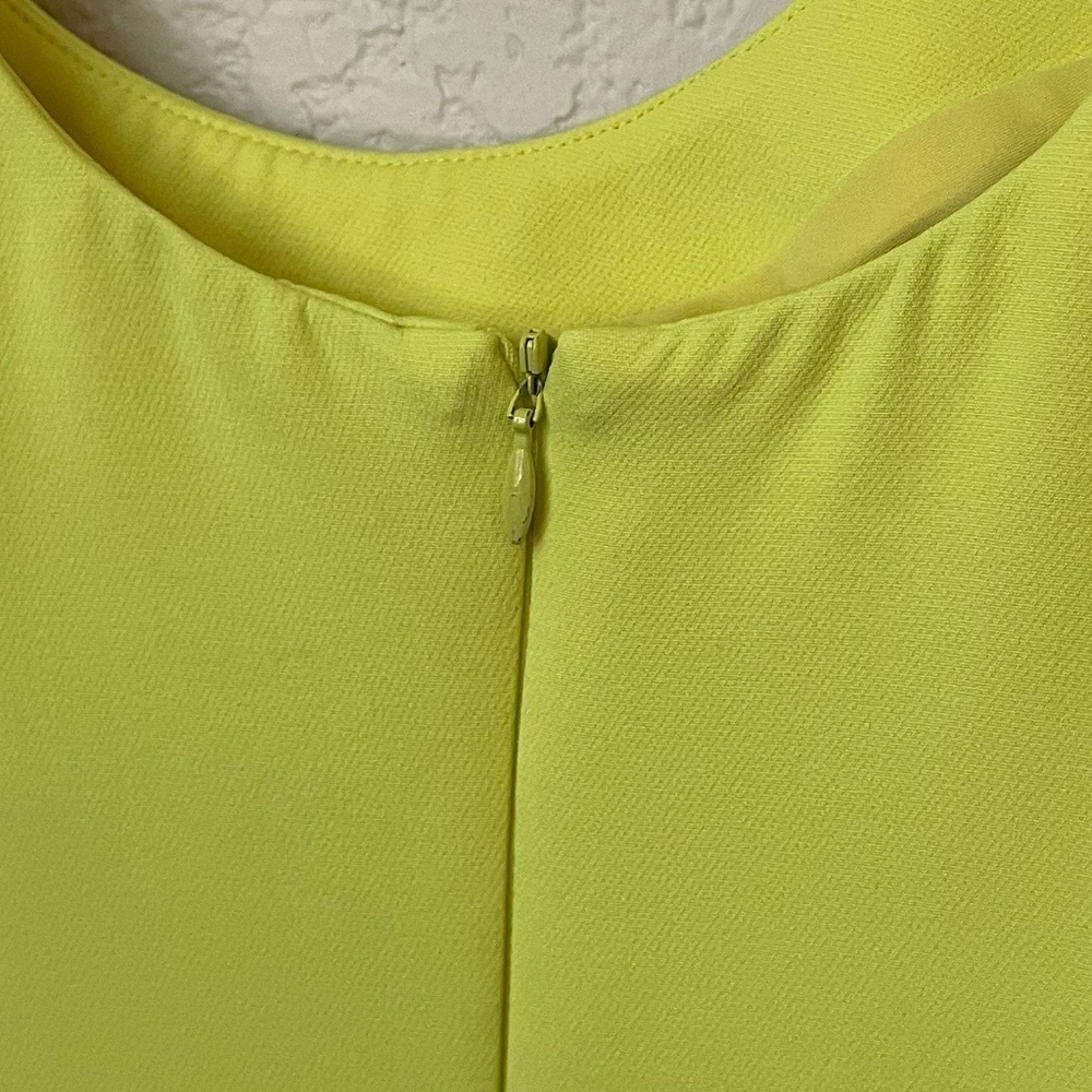 MILLY | Ruffled Hem Geneva Mini Dress in Neon Yellow | Size 6 - Picture 9 of 12